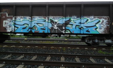 Graffiti Train - Photo by FR8SPOT - freight, fr8