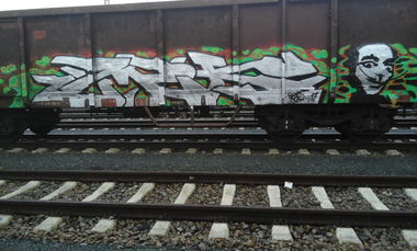 Graffiti Train - Photo by FR8SPOT - freight, fr8