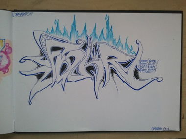 Graffiti Sketch in Berlin - Photo by Fahroner - fahr, far, phar (2013)