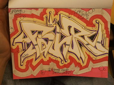 Graffiti Sketch in Berlin - Photo by Fahroner - fahr, dma, hgs (2013)