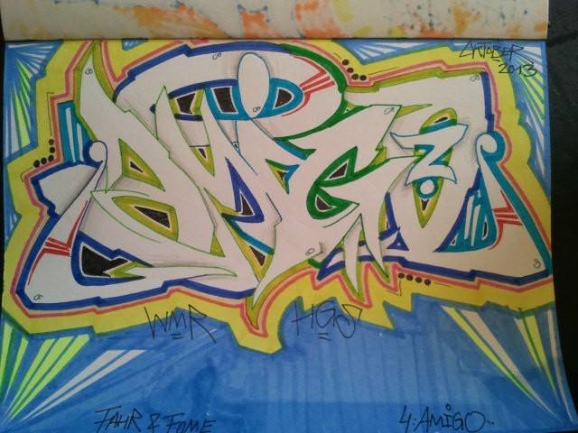 Graffiti Sketch in Berlin - Photo by Fahroner - Amigo, far, far&fome.hgs (2013)