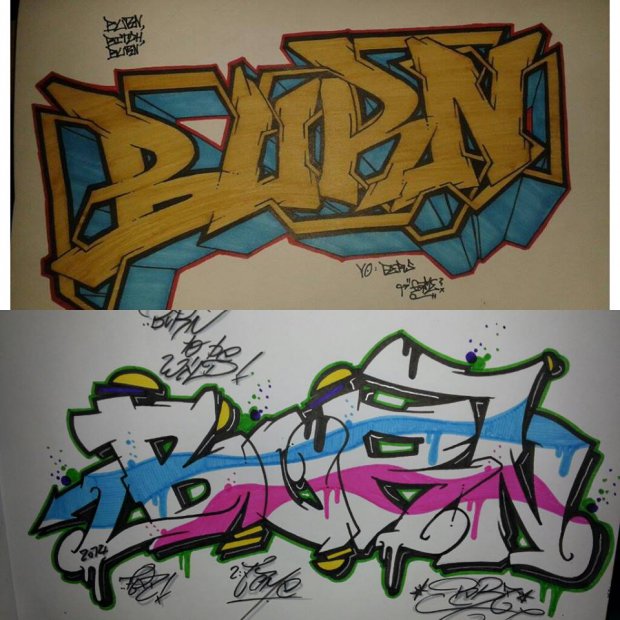 Graffiti Sketch in München - Photo by Fame1 - Perserker, Fame1, Fame (2014)