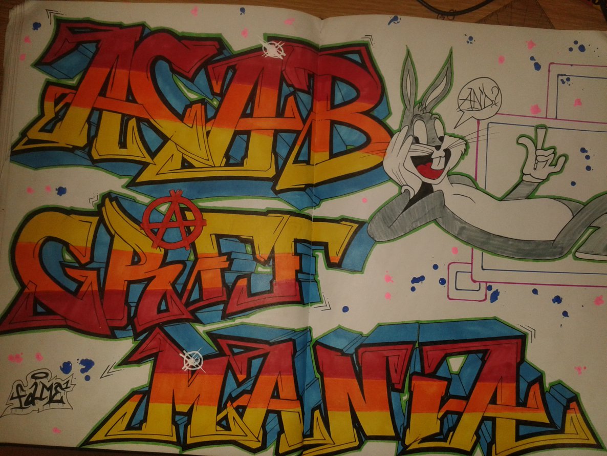 Graffiti Sketch - Photo by Fame1 - acab, fame, graffmania (2014)