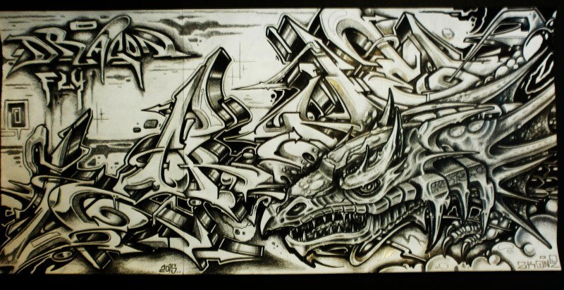 Graffiti Sketch - Photo by Famelevel_O