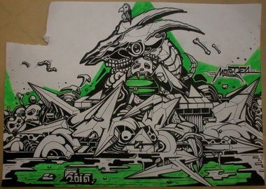 Graffiti Sketch - Photo by Famelevel_O