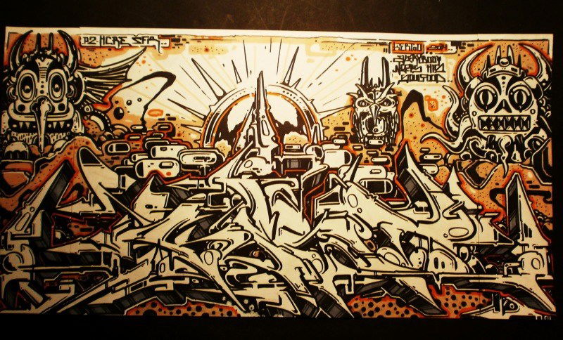 Graffiti Sketch - Photo by Famelevel_O