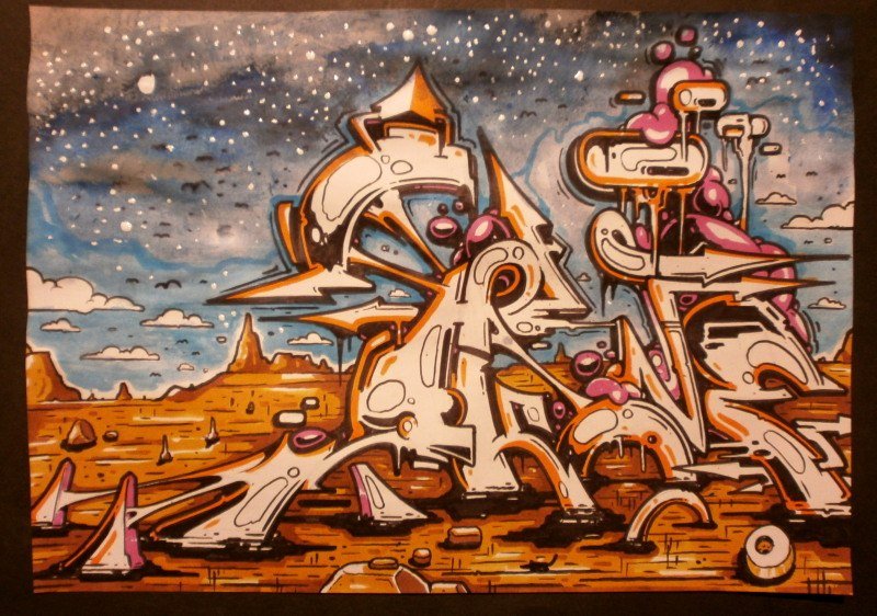 Graffiti Sketch - Photo by Famelevel_O