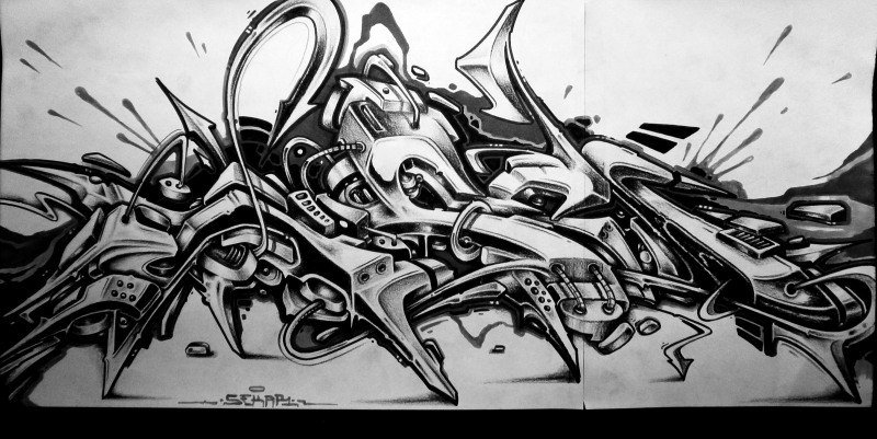 Graffiti Sketch - Photo by Famelevel_O