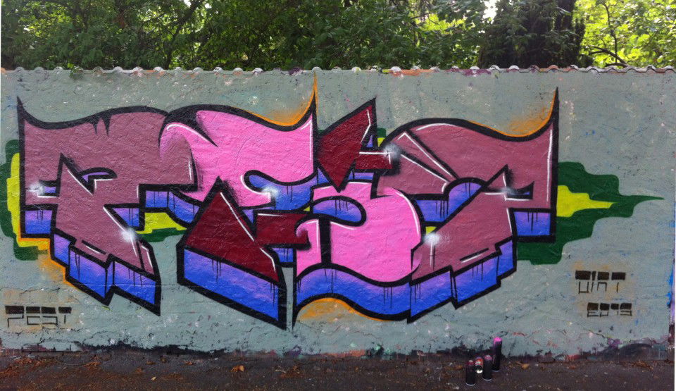 Graffiti Wall in Darmstadt - Photo by FarbFlash - Dirt, Pest, 2013 (2013)