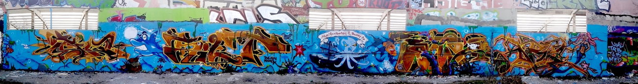 Graffiti Wall - Photo by Farbkiller - Tein, Silt, Saick (2011)