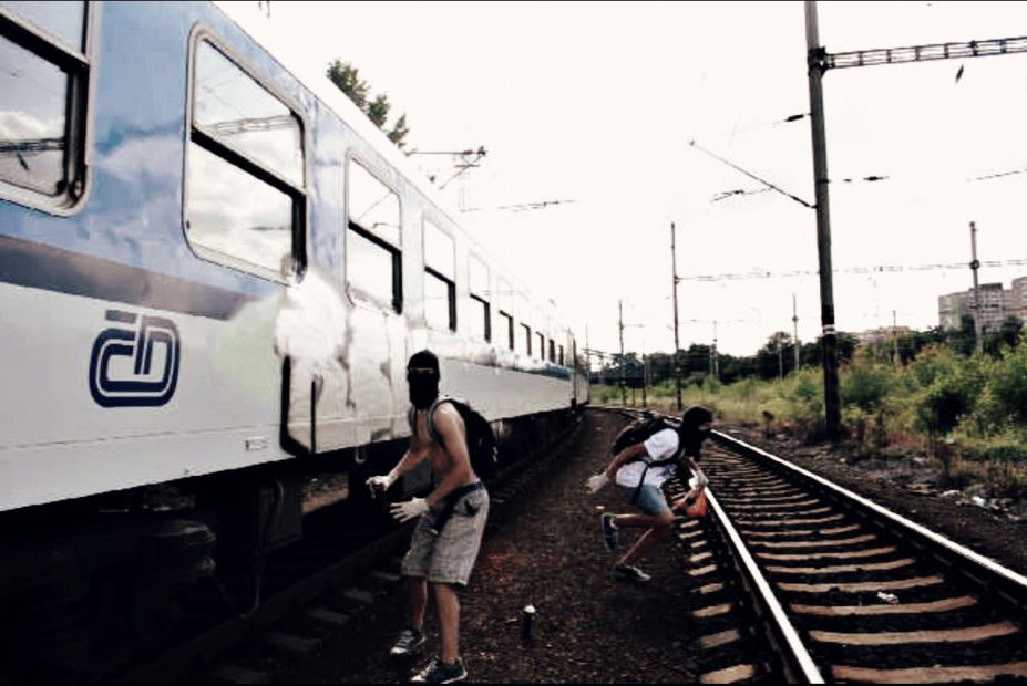 Graffiti Train in Prague - Photo by Farm - prague, train, czech (2012)