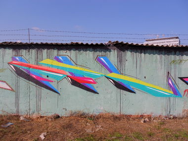 Graffiti Wall in Severodonetsk - Photo by Fatal - Happy, b, day (2013)