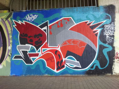 Graffiti Wall in Windeck - Photo by FeSO - feso, windeck, brücke (2013)