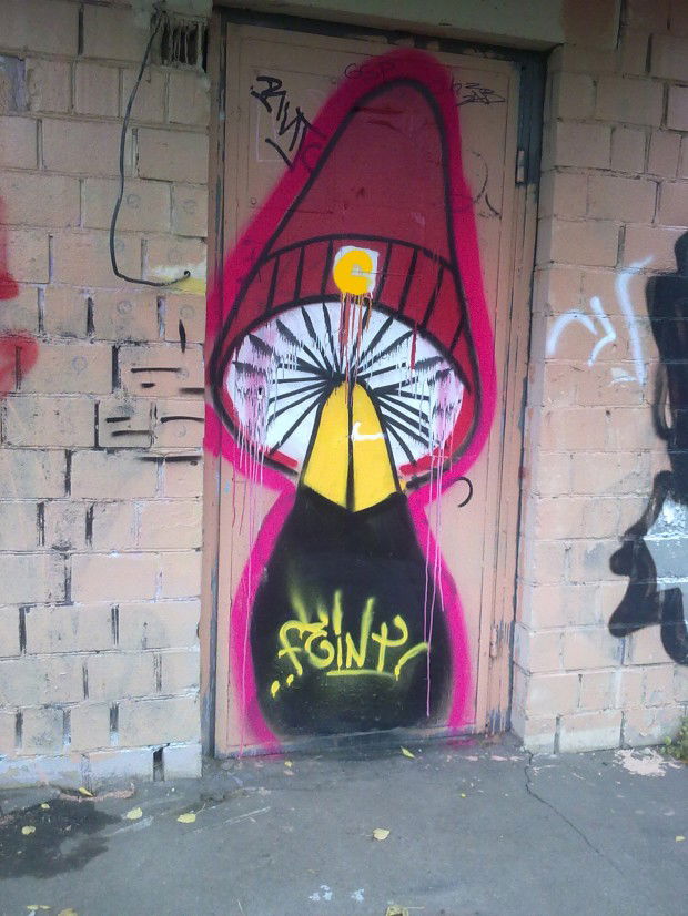 Graffiti Wall in Moscow - Photo by Feint - Feint, Mushroom, nike (2012)