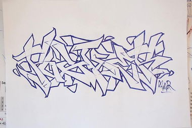 Graffiti Sketch in Krefeld - Photo by Feser - feser, fesr, pusher (2013)