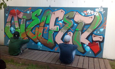 Graffiti Artwork - Photo by Fetl86 - Otek, &, Fetl (2014)