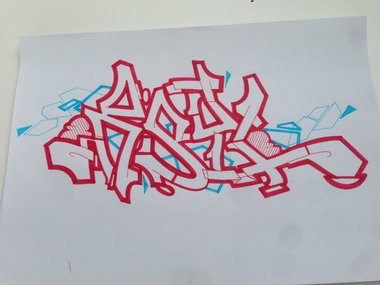 Graffiti Sketch - Photo by Fhil - Asyl, Cologne, Colonia (2013)