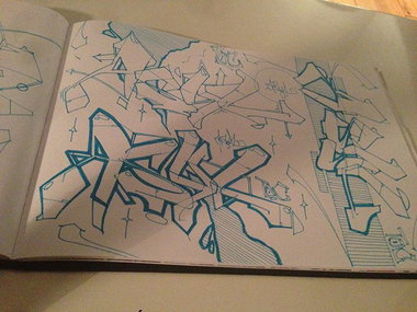 Graffiti Sketch - Photo by Fhil - Cologne, Köln, Asyl (2013)