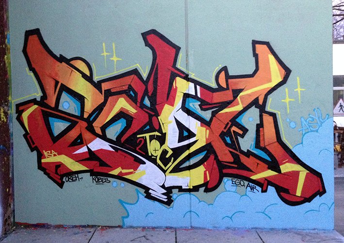 Graffiti Wall - Photo by Fhil - Cologne, Köln, Asyl (2013)