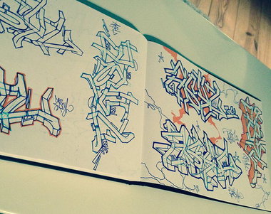 Graffiti Sketch - Photo by Fhil - Asyl, Cologne, Colonia (2013)