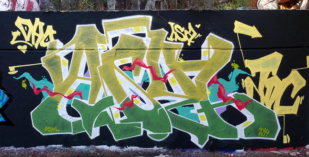 Graffiti Wall in Brühl - Photo by Fhil - Cologne, Köln, Badorf (2014)