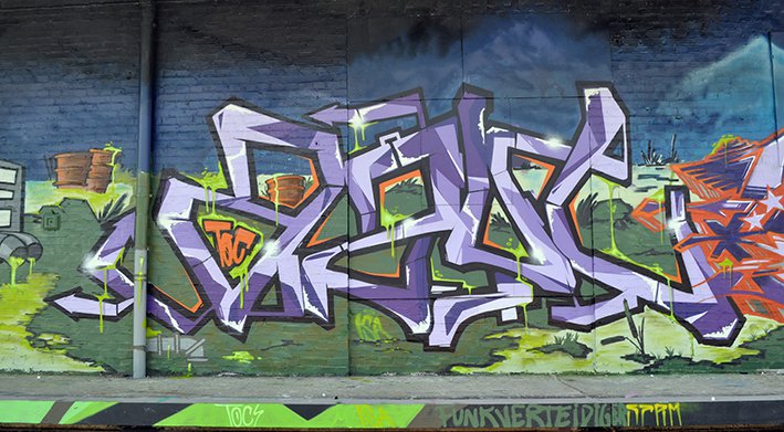 Graffiti Wall in Magdeburg - Photo by Fhil - Cologne, Köln, Asyl (2014)