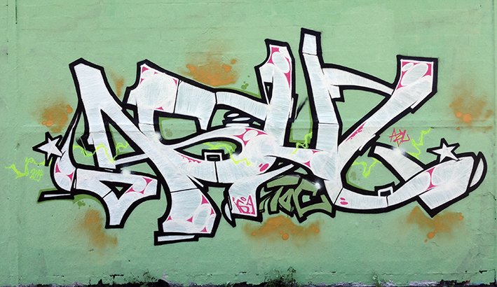 Graffiti Wall in Düsseldorf - Photo by Fhil - Cologne, Köln, Asyl (2014)