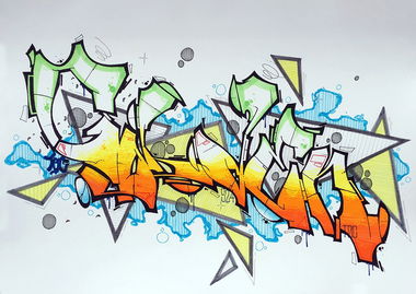 Graffiti Wall in Köln - Photo by Fhil - asyl, golden, 524 (2016)