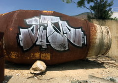 Graffiti Bombing - Photo by Fhil - Greece, Ouzo, TOC (2016)
