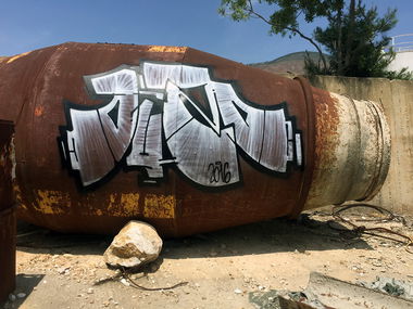 Graffiti Bombing - Photo by Fhil - Greece, Ouzo, TOC (2016)