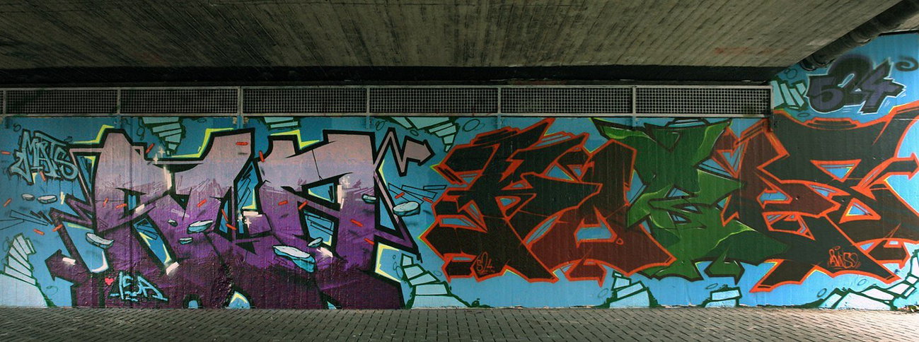 Graffiti Wall - Photo by Fhil - Cologne, Köln, Asyl (2015)