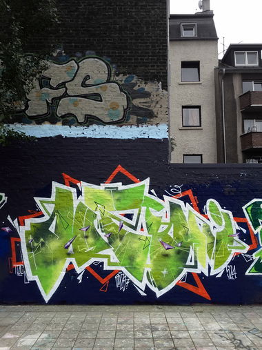 Graffiti Wall in Köln - Photo by Fhil - Greece, Ouzo, TOC (2016)