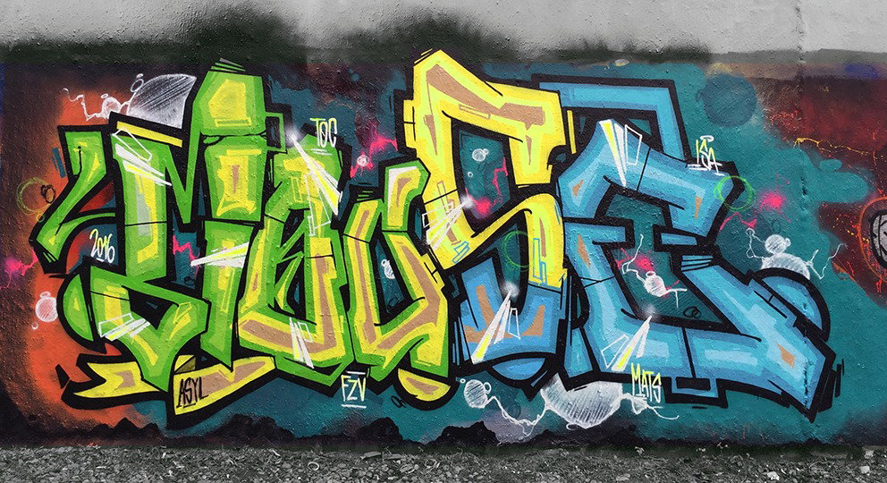 Graffiti Wall in Köln - Photo by Fhil - Cologne, Köln, Braunsfeld (2016)