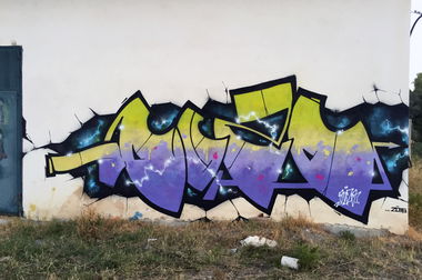 Graffiti Wall - Photo by Fhil - Greece, Ouzo, TOC (2016)