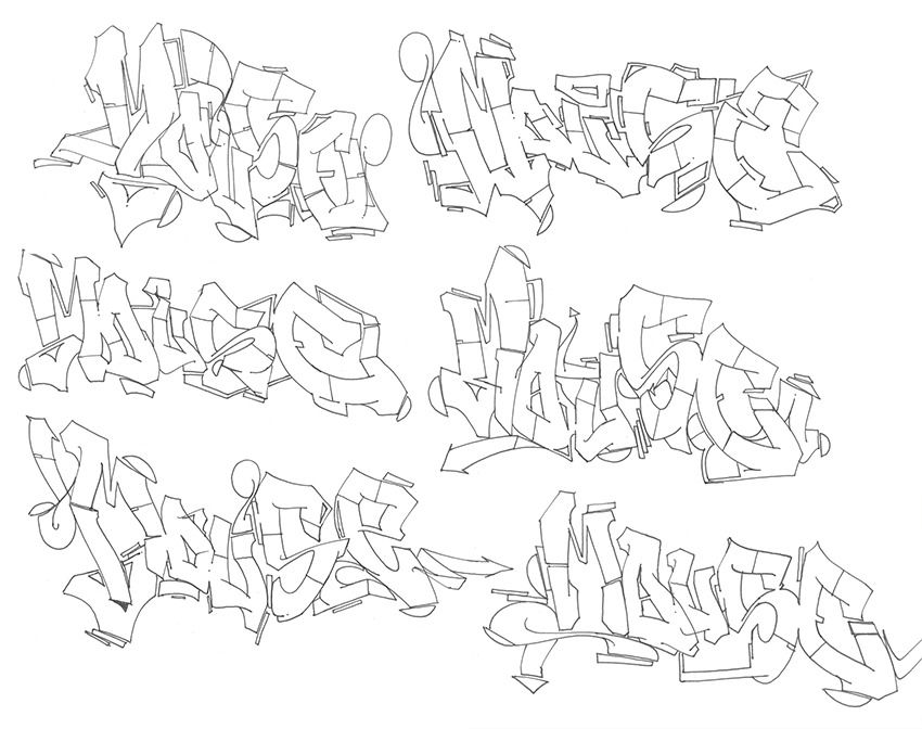 Graffiti Sketch - Photo by Fhil - asyl, mouse, fzv (2016)