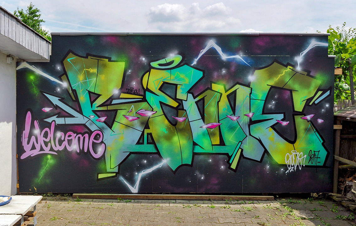Graffiti Wall - Photo by Fhil - Cologne, Köln, Asyl (2017)