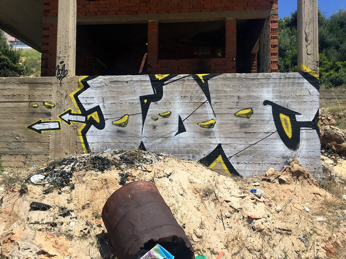 Graffiti Wall - Photo by Fhil - Greece, Ouzo, TOC (2016)