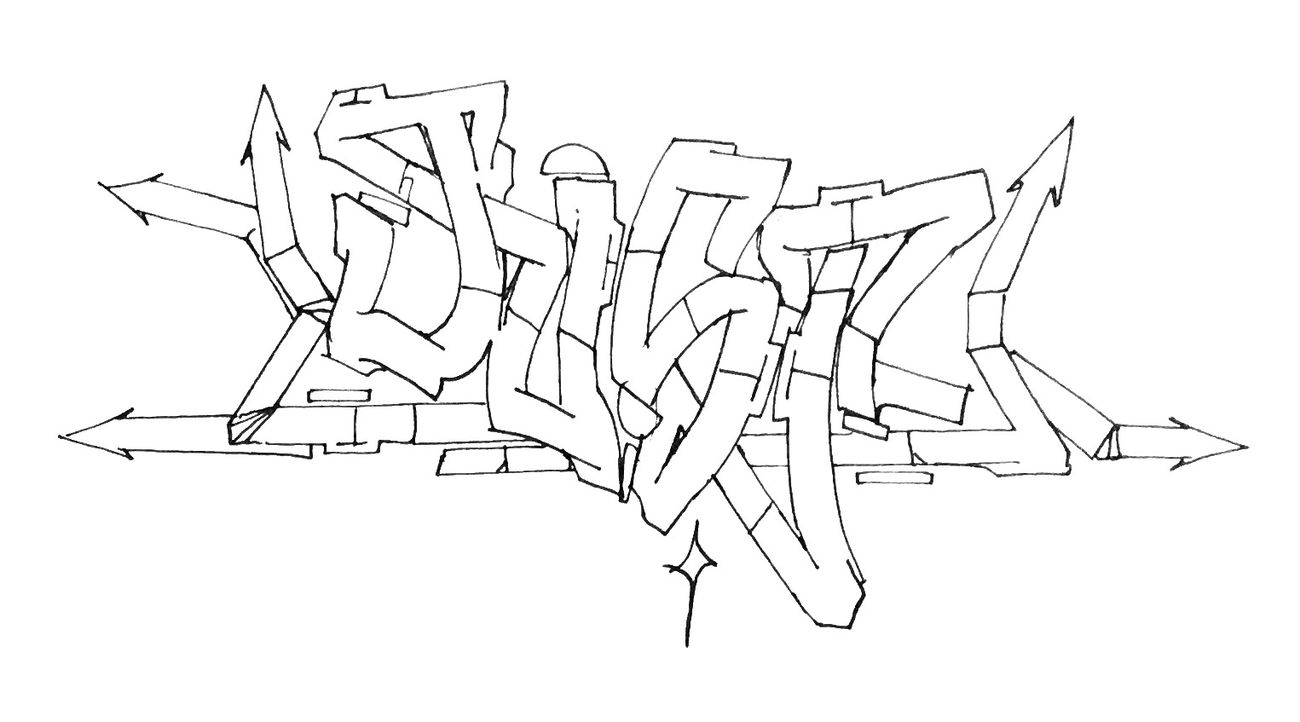 Graffiti Sketch - Photo by Fhil - asyl, just, 524 (2016)