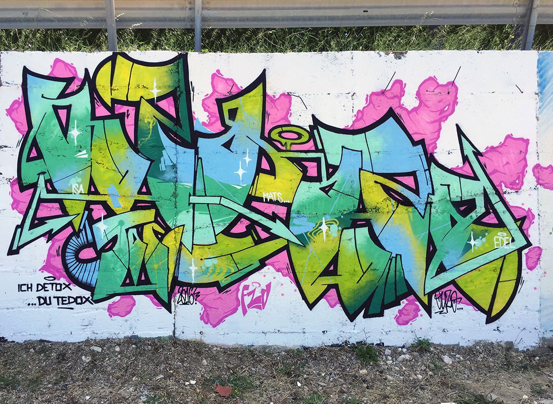 Graffiti Wall - Photo by Fhil - Greece, Ouzo, TOC (2016)