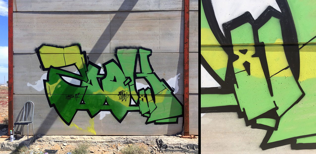 Graffiti Wall - Photo by Fhil - Spain, Ouzo, Zook (2017)