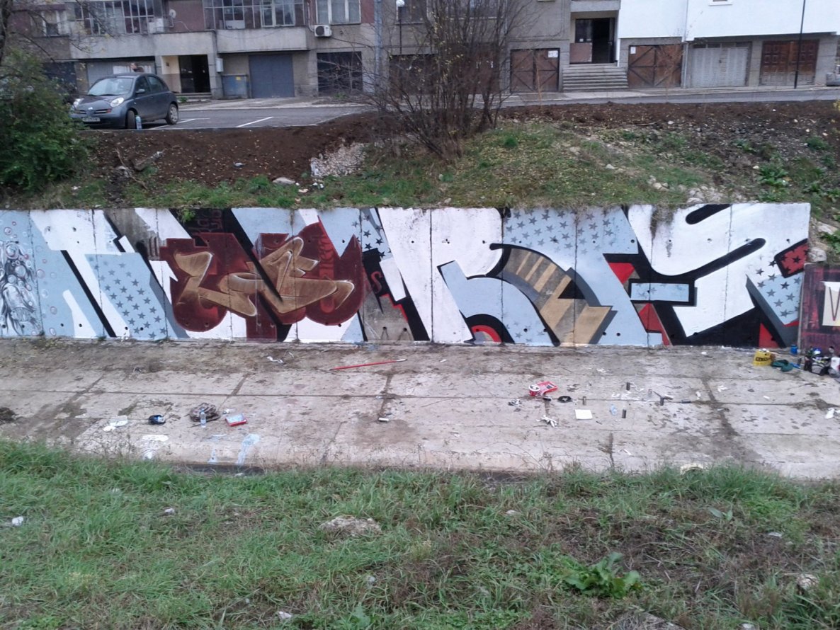 Graffiti Wall in Targovishte Region - Photo by FilthyRags (2013)