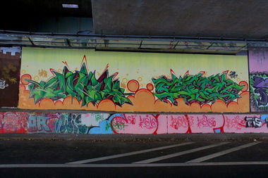 Graffiti Wall - Photo by Flag - junk, bochum, flag (2014)