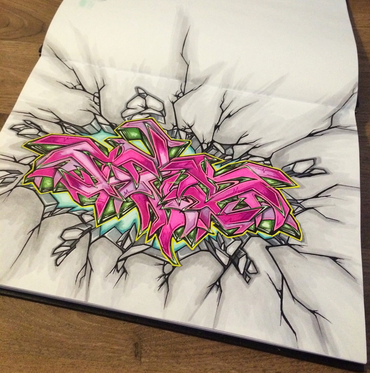 Graffiti Sketch - Photo by Flag - blackbook, Wildstyle, sketch (2015)