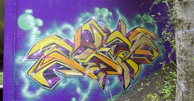 Graffiti Wall - Photo by Flag - flag