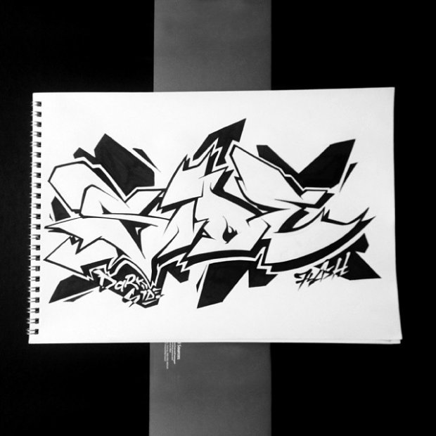 Graffiti Sketch - Photo by Flash