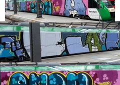 Graffiti Train in Wiesbaden - Photo by FlowRain - ELF, EMON, Wholetrain (2013)