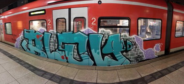 Graffiti Train in Mainz - Photo by FlowRain - BLOW (2013)