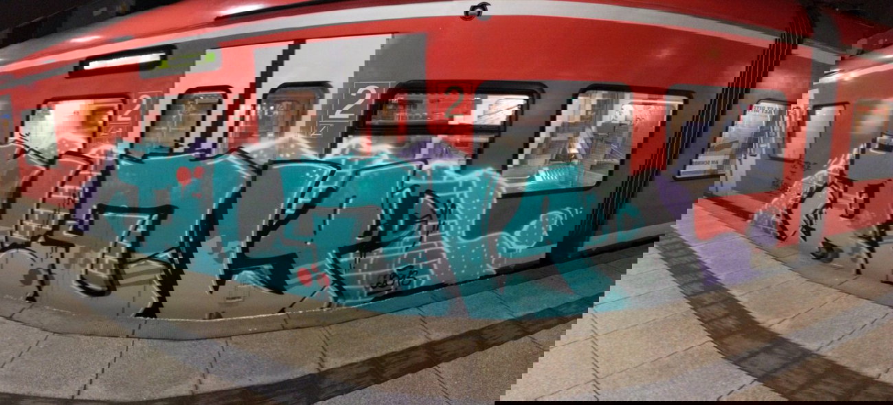 Graffiti Train in Mainz - Photo by FlowRain - BLOW (2013)