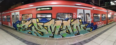 Graffiti Train in Mainz - Photo by FlowRain - Eyman (2013)