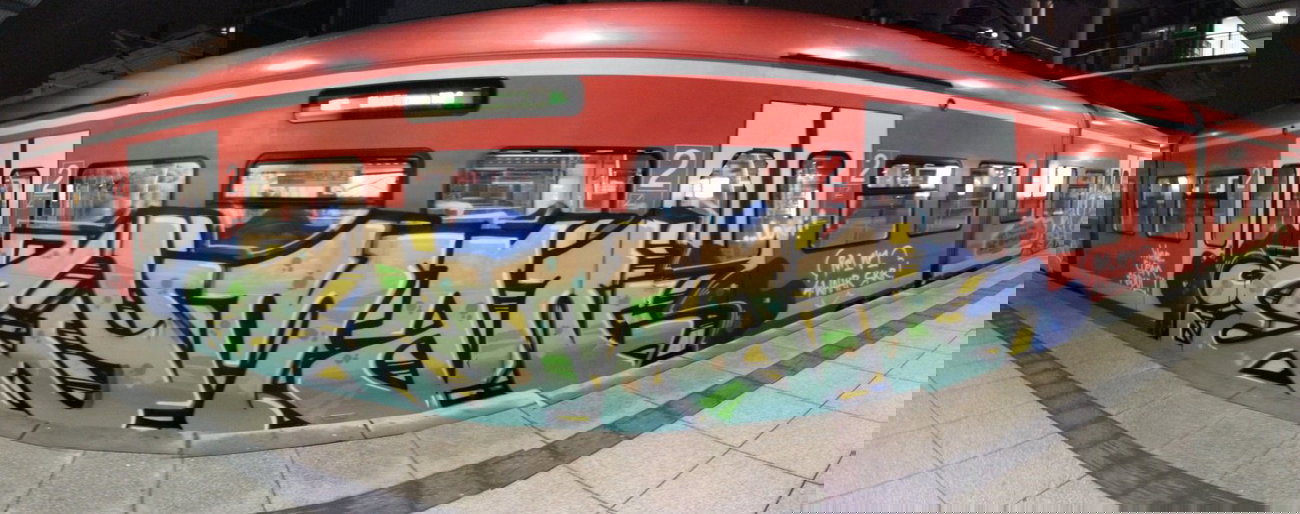 Graffiti Train in Mainz - Photo by FlowRain - Eyman (2013)